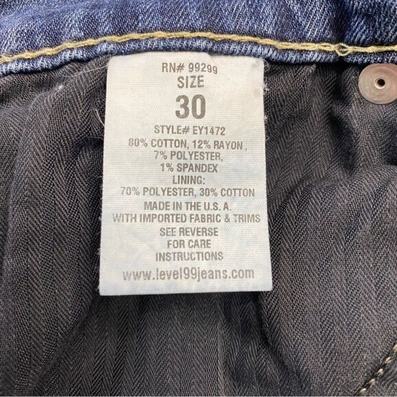 LEVEL 99 ANTHROPOLOGIE DENIM SHORTS JAIMEE BERMUDA ROLL UP HEM - Picture 12 of 12